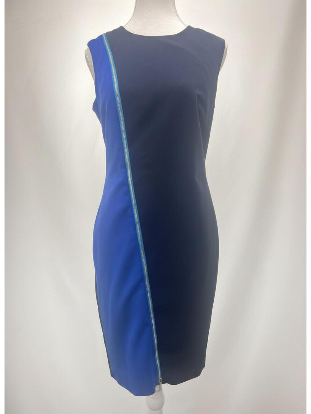 Calvin Klein Asymmetric Zipper Dress Women's Size 6